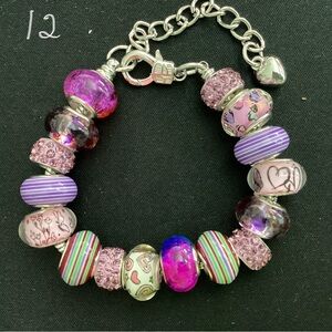 Lampwork Bead Charm Bracelet
